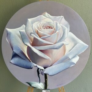 Rose oil painting by Melissa Eybers