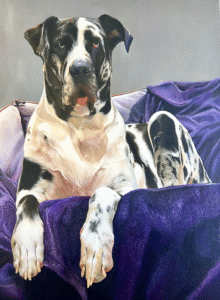Great Dane Oil Painting by Melissa Eybers