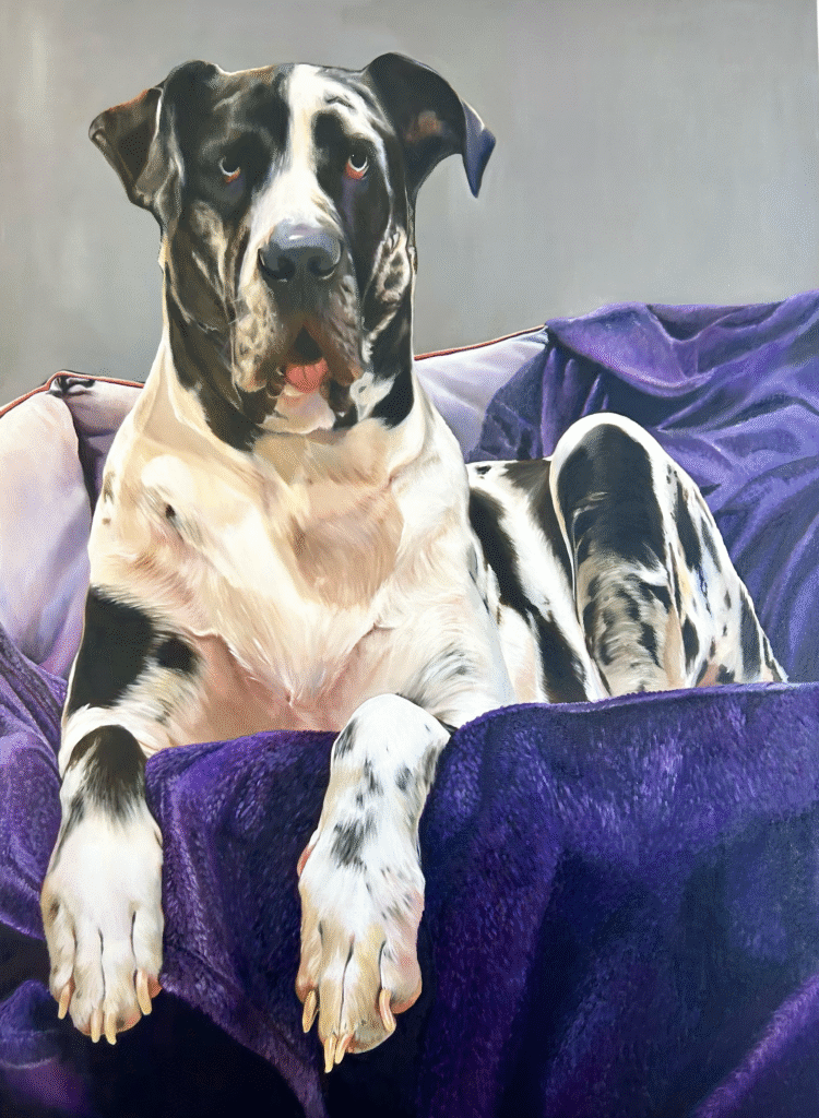 Great Dane Oil Painting by Melissa Eybers