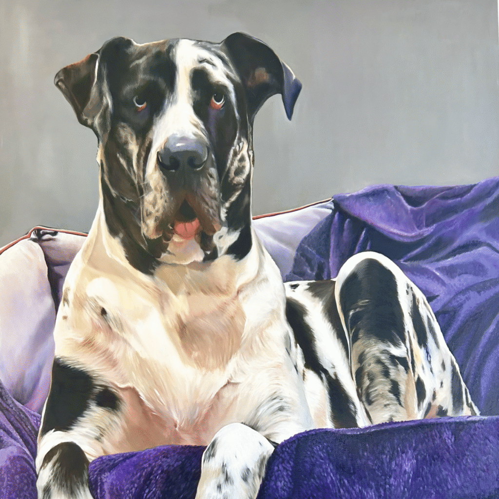Great Dane Oil Painting by Melissa Eybers