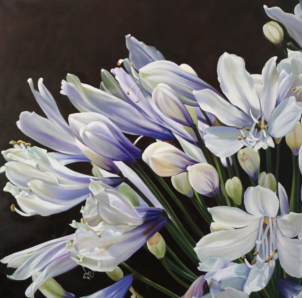 Agapanthus Painting by Melissa Eybers